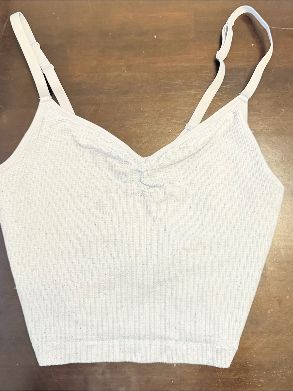 Blue Ribbed V-Neck Cami Top